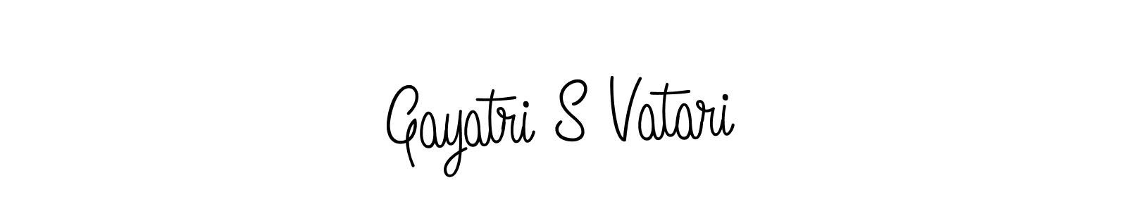 Create a beautiful signature design for name Gayatri S Vatari. With this signature (Angelique-Rose-font-FFP) fonts, you can make a handwritten signature for free. Gayatri S Vatari signature style 5 images and pictures png