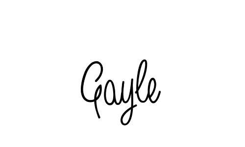 Make a beautiful signature design for name Gayle. With this signature (Angelique-Rose-font-FFP) style, you can create a handwritten signature for free. Gayle signature style 5 images and pictures png