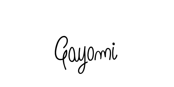 How to make Gayomi name signature. Use Angelique-Rose-font-FFP style for creating short signs online. This is the latest handwritten sign. Gayomi signature style 5 images and pictures png