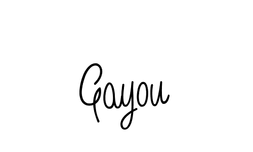 You should practise on your own different ways (Angelique-Rose-font-FFP) to write your name (Gayou) in signature. don't let someone else do it for you. Gayou signature style 5 images and pictures png