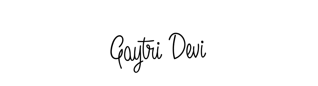 How to make Gaytri Devi name signature. Use Angelique-Rose-font-FFP style for creating short signs online. This is the latest handwritten sign. Gaytri Devi signature style 5 images and pictures png