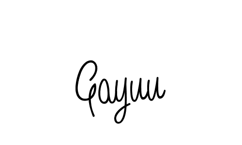 How to make Gayuu signature? Angelique-Rose-font-FFP is a professional autograph style. Create handwritten signature for Gayuu name. Gayuu signature style 5 images and pictures png
