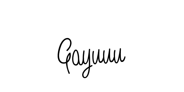 How to make Gayuuu name signature. Use Angelique-Rose-font-FFP style for creating short signs online. This is the latest handwritten sign. Gayuuu signature style 5 images and pictures png