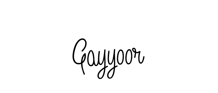 Design your own signature with our free online signature maker. With this signature software, you can create a handwritten (Angelique-Rose-font-FFP) signature for name Gayyoor. Gayyoor signature style 5 images and pictures png