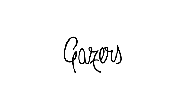 Create a beautiful signature design for name Gazers. With this signature (Angelique-Rose-font-FFP) fonts, you can make a handwritten signature for free. Gazers signature style 5 images and pictures png