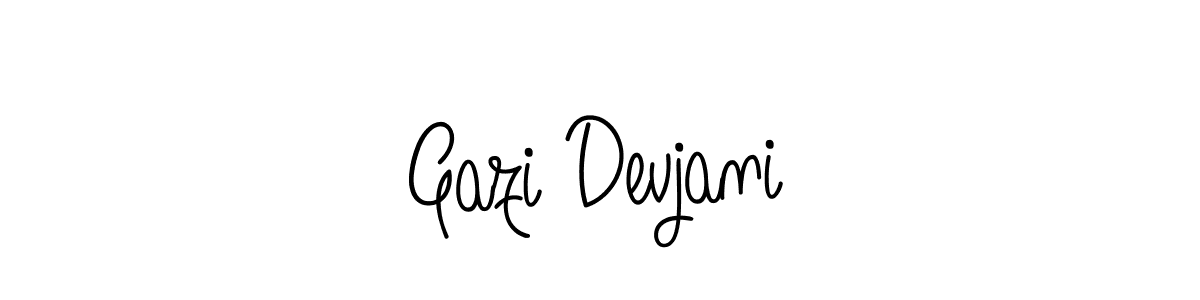 Design your own signature with our free online signature maker. With this signature software, you can create a handwritten (Angelique-Rose-font-FFP) signature for name Gazi Devjani. Gazi Devjani signature style 5 images and pictures png