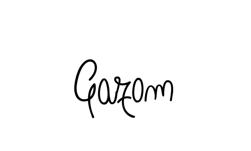 Design your own signature with our free online signature maker. With this signature software, you can create a handwritten (Angelique-Rose-font-FFP) signature for name Gazom. Gazom signature style 5 images and pictures png