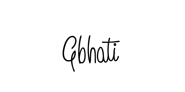 You should practise on your own different ways (Angelique-Rose-font-FFP) to write your name (Gbhati) in signature. don't let someone else do it for you. Gbhati signature style 5 images and pictures png