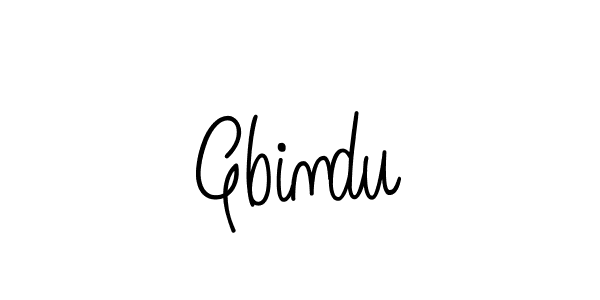Use a signature maker to create a handwritten signature online. With this signature software, you can design (Angelique-Rose-font-FFP) your own signature for name Gbindu. Gbindu signature style 5 images and pictures png