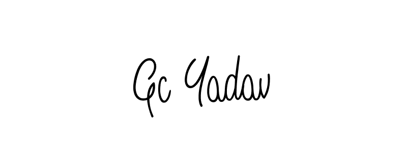 Create a beautiful signature design for name Gc Yadav. With this signature (Angelique-Rose-font-FFP) fonts, you can make a handwritten signature for free. Gc Yadav signature style 5 images and pictures png