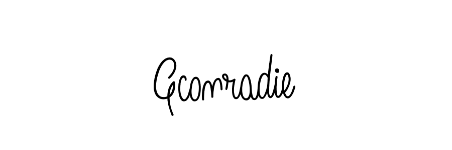 Make a beautiful signature design for name Gconradie. With this signature (Angelique-Rose-font-FFP) style, you can create a handwritten signature for free. Gconradie signature style 5 images and pictures png