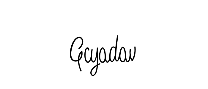 How to make Gcyadav name signature. Use Angelique-Rose-font-FFP style for creating short signs online. This is the latest handwritten sign. Gcyadav signature style 5 images and pictures png