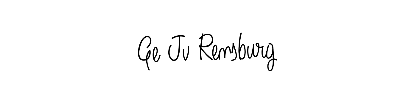 Design your own signature with our free online signature maker. With this signature software, you can create a handwritten (Angelique-Rose-font-FFP) signature for name Ge Jv Rensburg. Ge Jv Rensburg signature style 5 images and pictures png