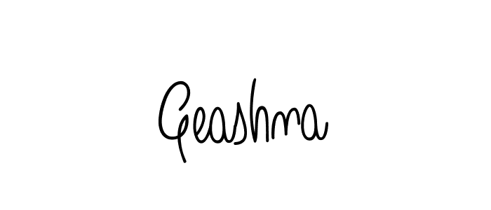 Use a signature maker to create a handwritten signature online. With this signature software, you can design (Angelique-Rose-font-FFP) your own signature for name Geashna. Geashna signature style 5 images and pictures png
