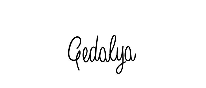 Create a beautiful signature design for name Gedalya. With this signature (Angelique-Rose-font-FFP) fonts, you can make a handwritten signature for free. Gedalya signature style 5 images and pictures png