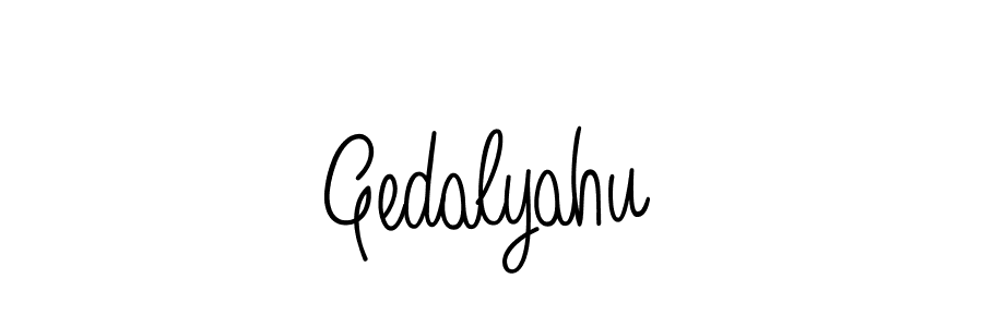 You should practise on your own different ways (Angelique-Rose-font-FFP) to write your name (Gedalyahu) in signature. don't let someone else do it for you. Gedalyahu signature style 5 images and pictures png