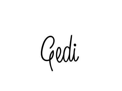 Design your own signature with our free online signature maker. With this signature software, you can create a handwritten (Angelique-Rose-font-FFP) signature for name Gedi. Gedi signature style 5 images and pictures png