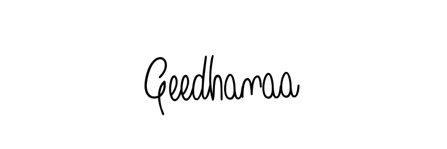 Create a beautiful signature design for name Geedhanaa. With this signature (Angelique-Rose-font-FFP) fonts, you can make a handwritten signature for free. Geedhanaa signature style 5 images and pictures png