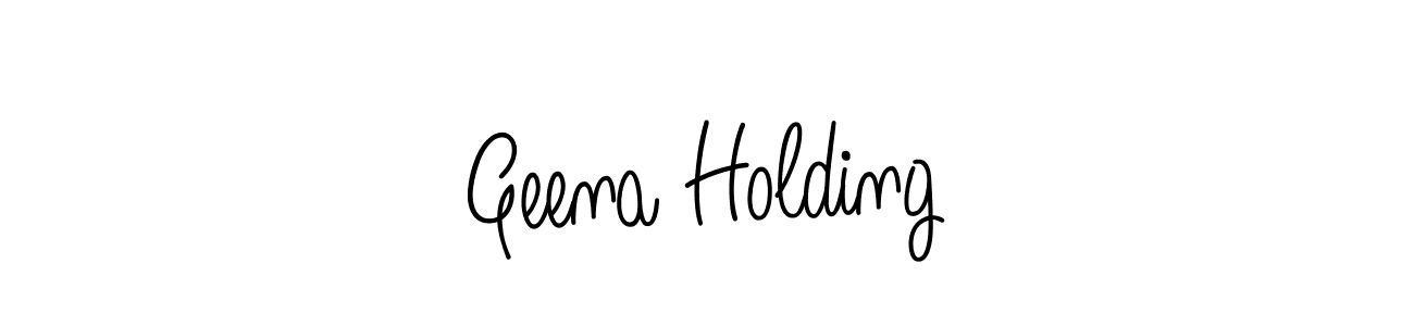 You should practise on your own different ways (Angelique-Rose-font-FFP) to write your name (Geena Holding) in signature. don't let someone else do it for you. Geena Holding signature style 5 images and pictures png