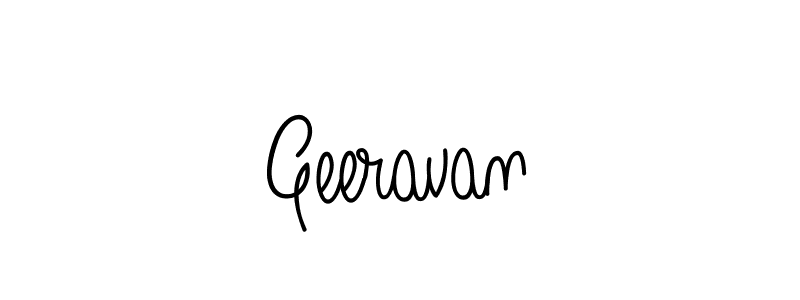 Use a signature maker to create a handwritten signature online. With this signature software, you can design (Angelique-Rose-font-FFP) your own signature for name Geeravan. Geeravan signature style 5 images and pictures png