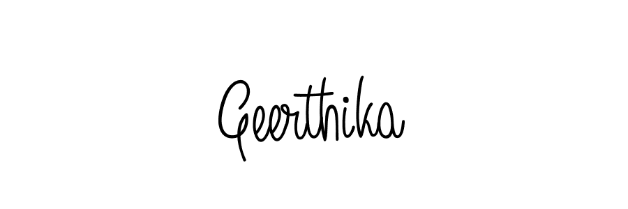 You should practise on your own different ways (Angelique-Rose-font-FFP) to write your name (Geerthika) in signature. don't let someone else do it for you. Geerthika signature style 5 images and pictures png