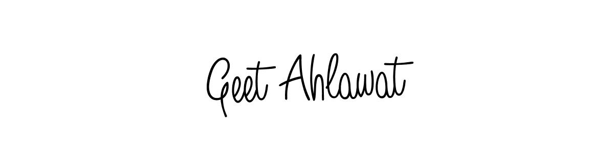 Use a signature maker to create a handwritten signature online. With this signature software, you can design (Angelique-Rose-font-FFP) your own signature for name Geet Ahlawat. Geet Ahlawat signature style 5 images and pictures png