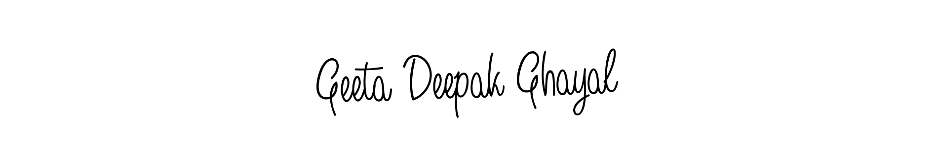 Use a signature maker to create a handwritten signature online. With this signature software, you can design (Angelique-Rose-font-FFP) your own signature for name Geeta Deepak Ghayal. Geeta Deepak Ghayal signature style 5 images and pictures png