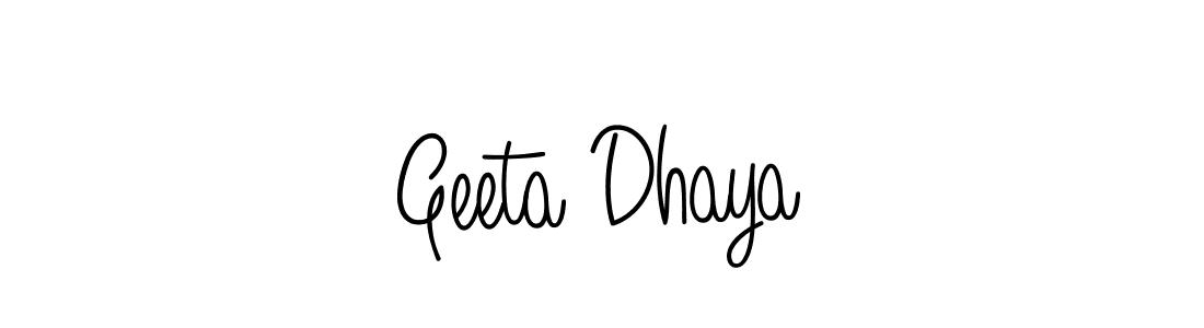 Best and Professional Signature Style for Geeta Dhaya. Angelique-Rose-font-FFP Best Signature Style Collection. Geeta Dhaya signature style 5 images and pictures png
