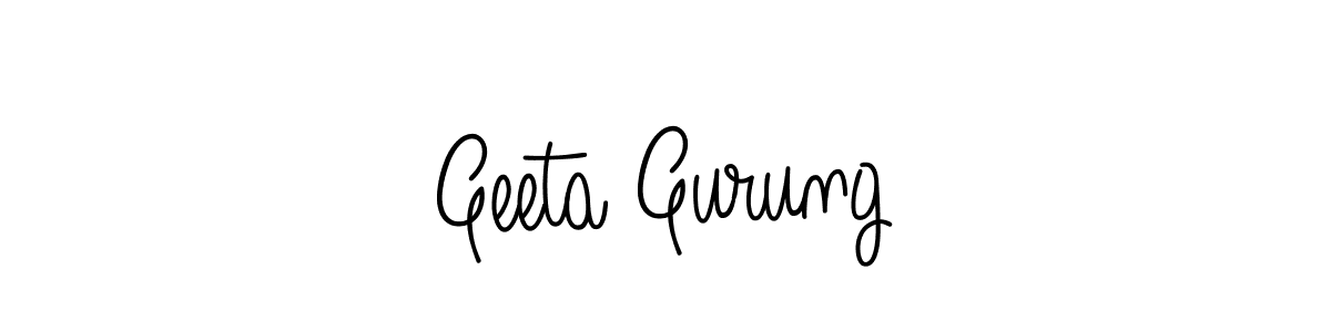 Also we have Geeta Gurung name is the best signature style. Create professional handwritten signature collection using Angelique-Rose-font-FFP autograph style. Geeta Gurung signature style 5 images and pictures png