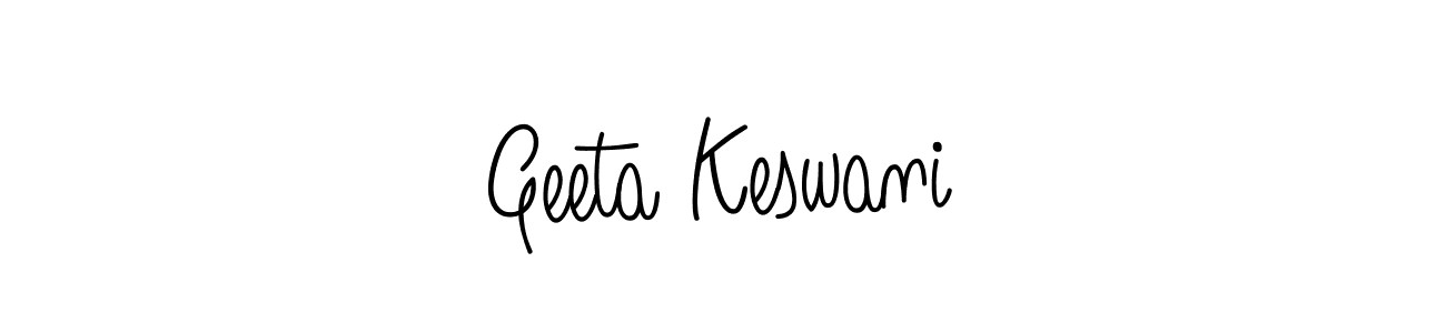 Make a beautiful signature design for name Geeta Keswani. With this signature (Angelique-Rose-font-FFP) style, you can create a handwritten signature for free. Geeta Keswani signature style 5 images and pictures png