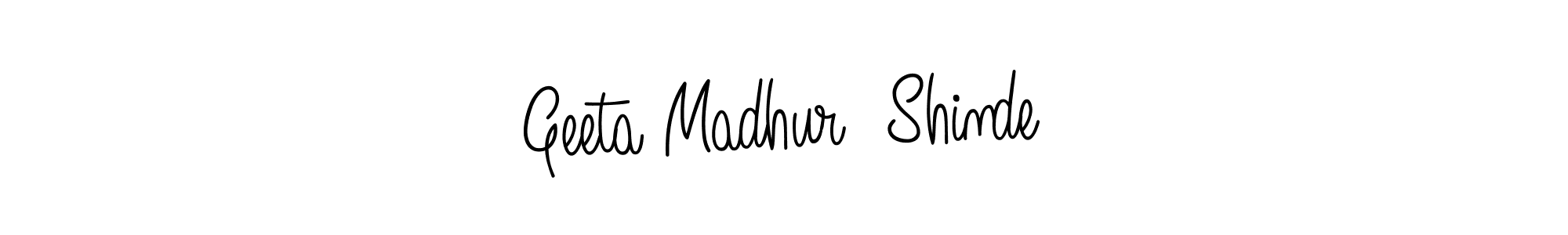 if you are searching for the best signature style for your name Geeta Madhur  Shinde. so please give up your signature search. here we have designed multiple signature styles  using Angelique-Rose-font-FFP. Geeta Madhur  Shinde signature style 5 images and pictures png