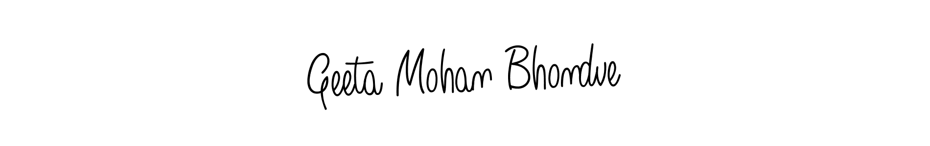 Angelique-Rose-font-FFP is a professional signature style that is perfect for those who want to add a touch of class to their signature. It is also a great choice for those who want to make their signature more unique. Get Geeta Mohan Bhondve name to fancy signature for free. Geeta Mohan Bhondve signature style 5 images and pictures png