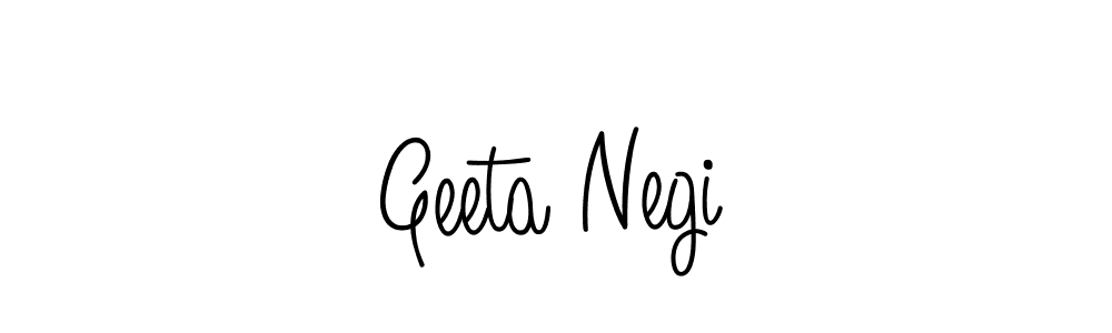 How to make Geeta Negi name signature. Use Angelique-Rose-font-FFP style for creating short signs online. This is the latest handwritten sign. Geeta Negi signature style 5 images and pictures png