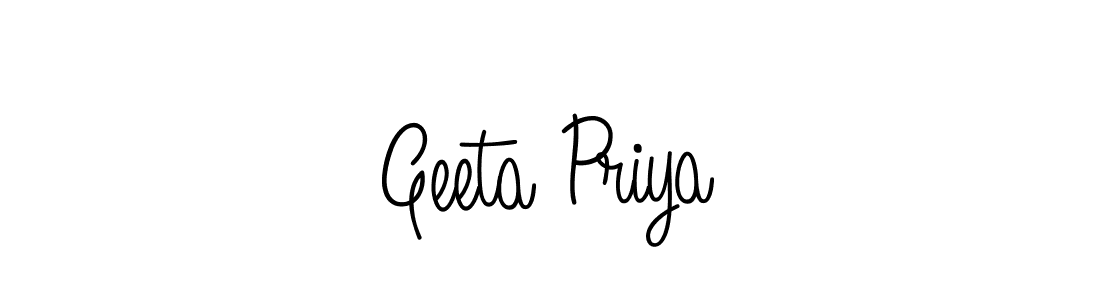 Geeta Priya stylish signature style. Best Handwritten Sign (Angelique-Rose-font-FFP) for my name. Handwritten Signature Collection Ideas for my name Geeta Priya. Geeta Priya signature style 5 images and pictures png