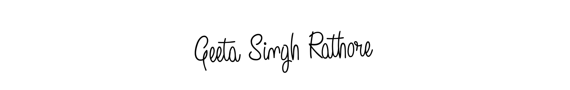 Design your own signature with our free online signature maker. With this signature software, you can create a handwritten (Angelique-Rose-font-FFP) signature for name Geeta Singh Rathore. Geeta Singh Rathore signature style 5 images and pictures png
