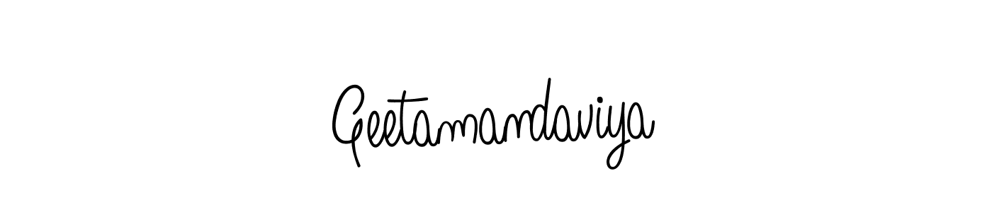 Geetamandaviya stylish signature style. Best Handwritten Sign (Angelique-Rose-font-FFP) for my name. Handwritten Signature Collection Ideas for my name Geetamandaviya. Geetamandaviya signature style 5 images and pictures png