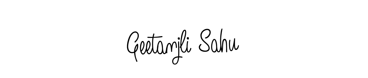 You should practise on your own different ways (Angelique-Rose-font-FFP) to write your name (Geetanjli Sahu) in signature. don't let someone else do it for you. Geetanjli Sahu signature style 5 images and pictures png