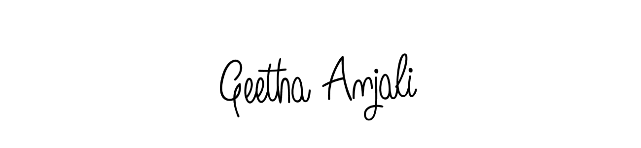 Also we have Geetha Anjali name is the best signature style. Create professional handwritten signature collection using Angelique-Rose-font-FFP autograph style. Geetha Anjali signature style 5 images and pictures png