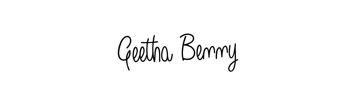 Also we have Geetha Benny name is the best signature style. Create professional handwritten signature collection using Angelique-Rose-font-FFP autograph style. Geetha Benny signature style 5 images and pictures png