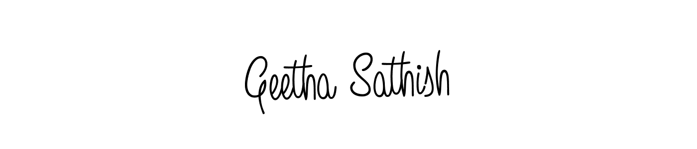 Also we have Geetha Sathish name is the best signature style. Create professional handwritten signature collection using Angelique-Rose-font-FFP autograph style. Geetha Sathish signature style 5 images and pictures png