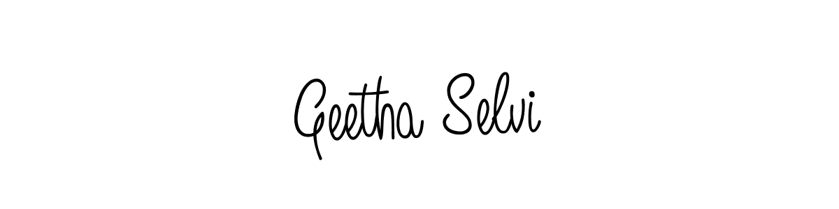 Also we have Geetha Selvi name is the best signature style. Create professional handwritten signature collection using Angelique-Rose-font-FFP autograph style. Geetha Selvi signature style 5 images and pictures png