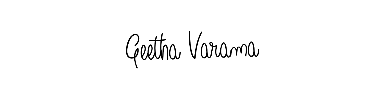 Geetha Varama stylish signature style. Best Handwritten Sign (Angelique-Rose-font-FFP) for my name. Handwritten Signature Collection Ideas for my name Geetha Varama. Geetha Varama signature style 5 images and pictures png