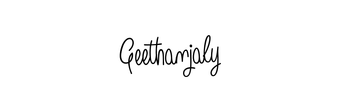 Design your own signature with our free online signature maker. With this signature software, you can create a handwritten (Angelique-Rose-font-FFP) signature for name Geethanjaly. Geethanjaly signature style 5 images and pictures png