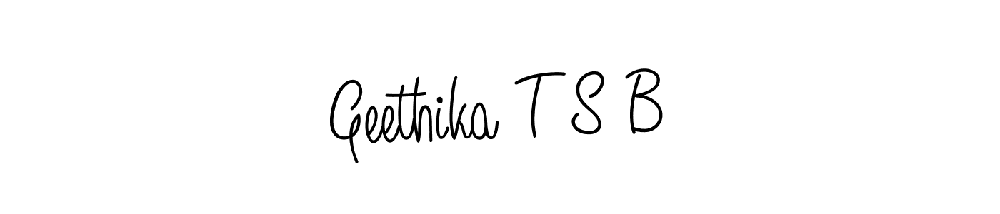 Once you've used our free online signature maker to create your best signature Angelique-Rose-font-FFP style, it's time to enjoy all of the benefits that Geethika T S B name signing documents. Geethika T S B signature style 5 images and pictures png