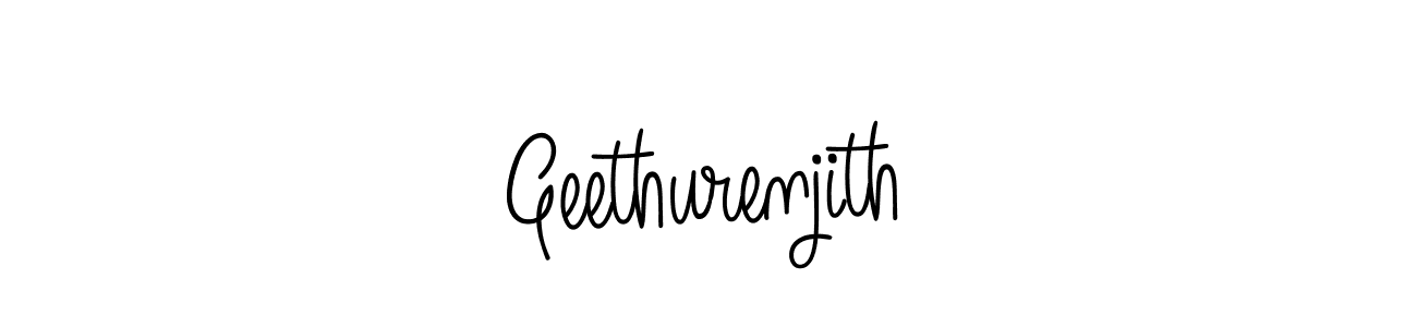 You should practise on your own different ways (Angelique-Rose-font-FFP) to write your name (Geethurenjith) in signature. don't let someone else do it for you. Geethurenjith signature style 5 images and pictures png