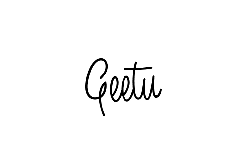 How to make Geetu name signature. Use Angelique-Rose-font-FFP style for creating short signs online. This is the latest handwritten sign. Geetu signature style 5 images and pictures png