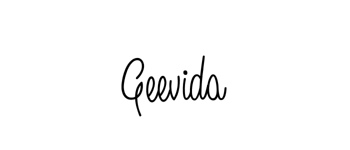 Use a signature maker to create a handwritten signature online. With this signature software, you can design (Angelique-Rose-font-FFP) your own signature for name Geevida. Geevida signature style 5 images and pictures png