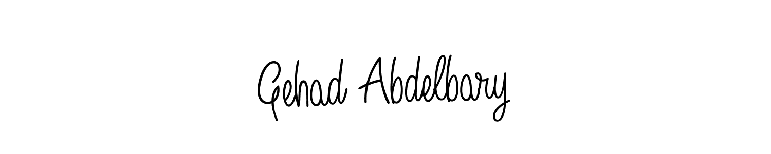 You should practise on your own different ways (Angelique-Rose-font-FFP) to write your name (Gehad Abdelbary) in signature. don't let someone else do it for you. Gehad Abdelbary signature style 5 images and pictures png