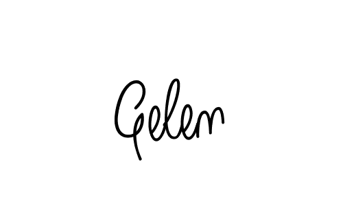 Design your own signature with our free online signature maker. With this signature software, you can create a handwritten (Angelique-Rose-font-FFP) signature for name Gelen. Gelen signature style 5 images and pictures png