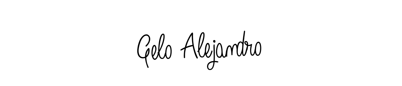 The best way (Angelique-Rose-font-FFP) to make a short signature is to pick only two or three words in your name. The name Gelo Alejandro include a total of six letters. For converting this name. Gelo Alejandro signature style 5 images and pictures png